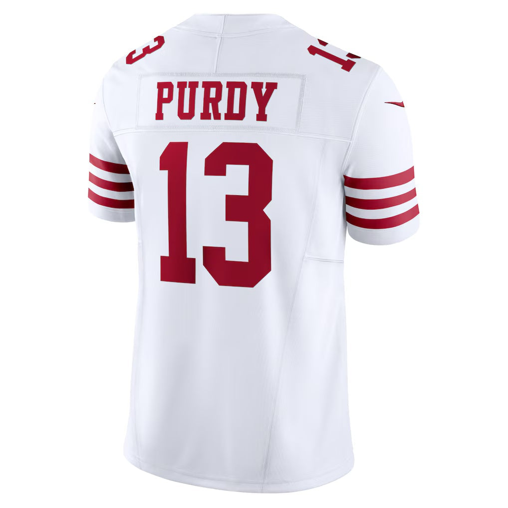 Leino SF.49ers #13 Brock Purdy White  Vapor F.U.S.E. Limited Jersey