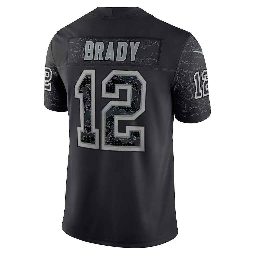 Leino TB.Buccaneers #12 Tom Brady Black  RFLCTV - Limited Jersey