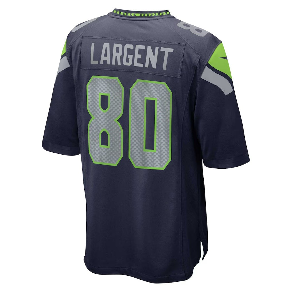 Leino S.Seahawks #80 Steve Largent College Navy  Retired Player Game Jersey