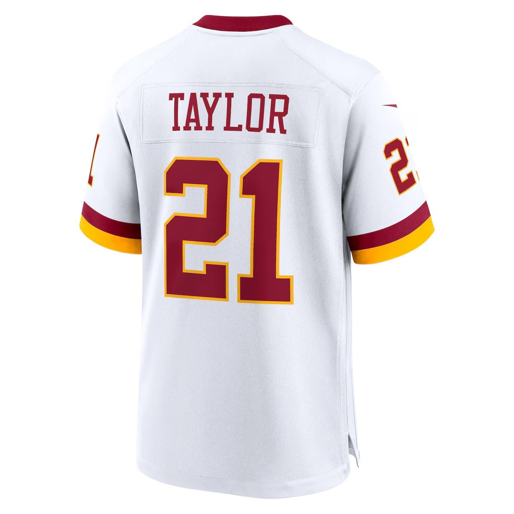 Leino W.Commanders #21 Sean Taylor White Puhics Game Jersey