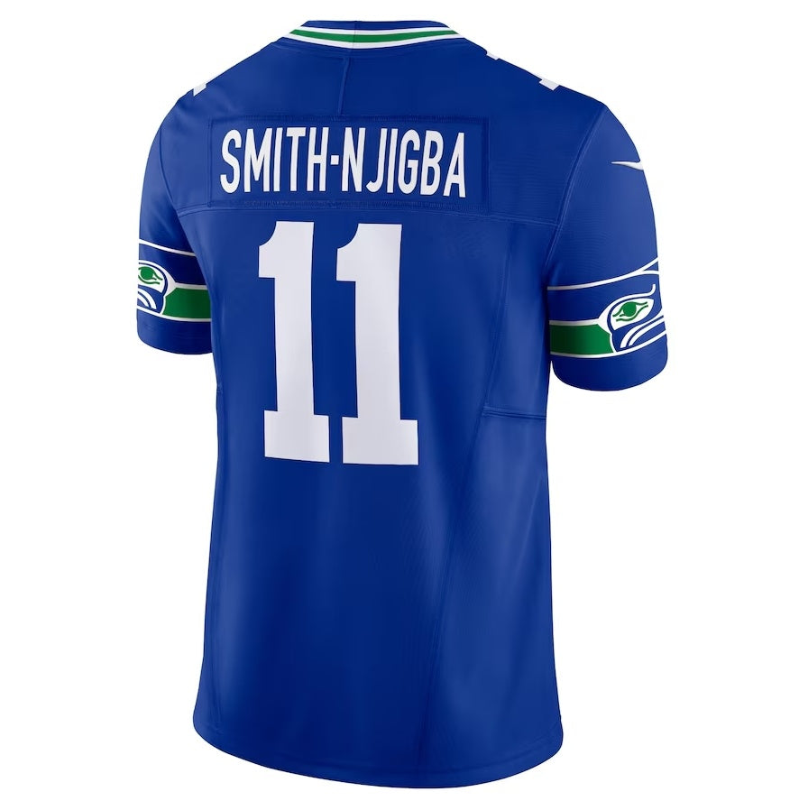 Leino S.Seahawks #11 Jaxon Smith-Njigba Royal  Alternate Vapor F.U.S.E. Limited Jersey