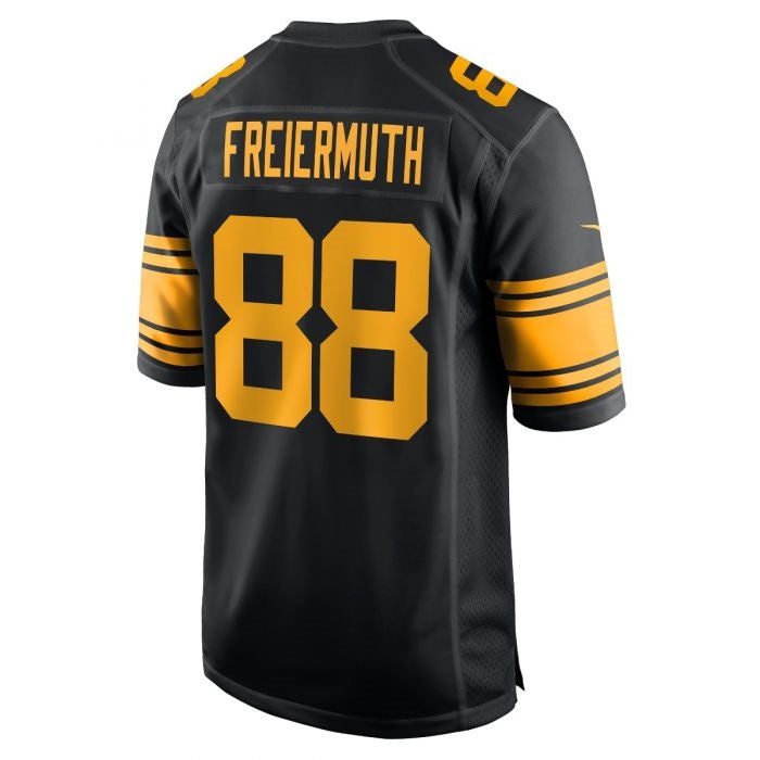 Leino P.Steelers #88 Pat Freiermuth Black  Replica Color Rush Jersey