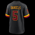Leino W.Commanders #5 Jayden Daniels Black Puhics Hail Raiser Alternate Game Jersey