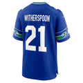 Leino S.Seahawks #21 Devon Witherspoon Royal  Throwback Player Game Jersey