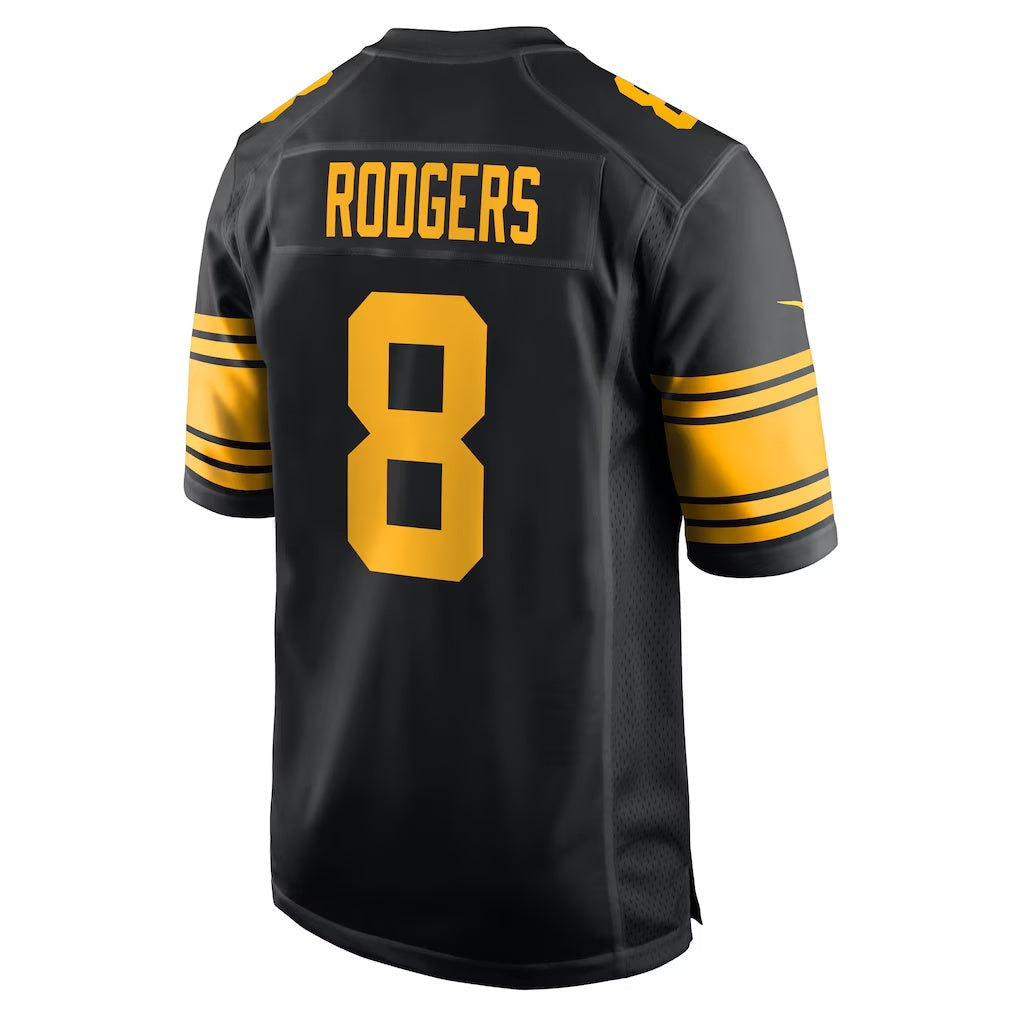 Leino P.Steelers #8 Aaron Rodgers  Black Alternate Game Jersey