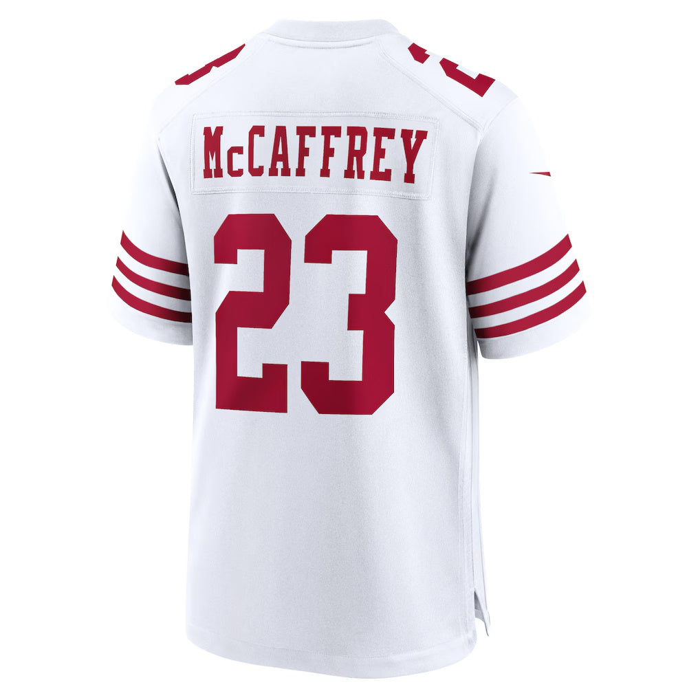 Leino SF.49ers #23 Christian McCaffrey White  Game Player Jersey
