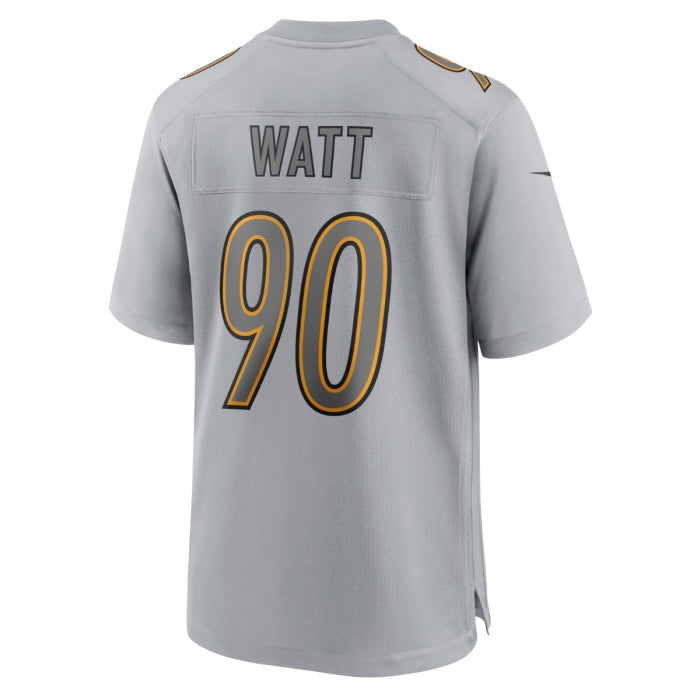 Leino P.Steelers #90 T.J. Watt Gray  Replica Atmosphere Jersey