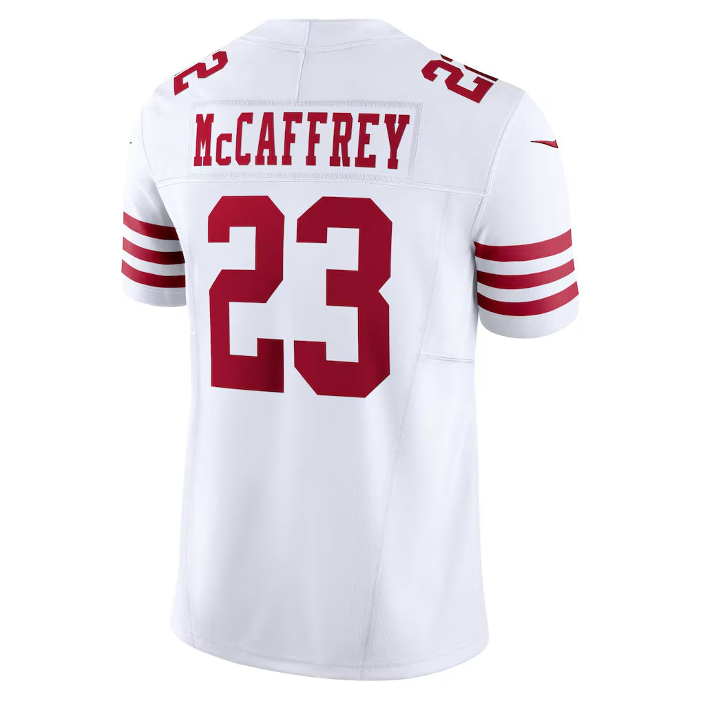 Leino SF.49ers #23 Christian McCaffrey White  Vapor F.U.S.E. Limited Jersey