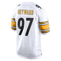 Leino P.Steelers #97 Cameron Heyward White  Game Road Jersey