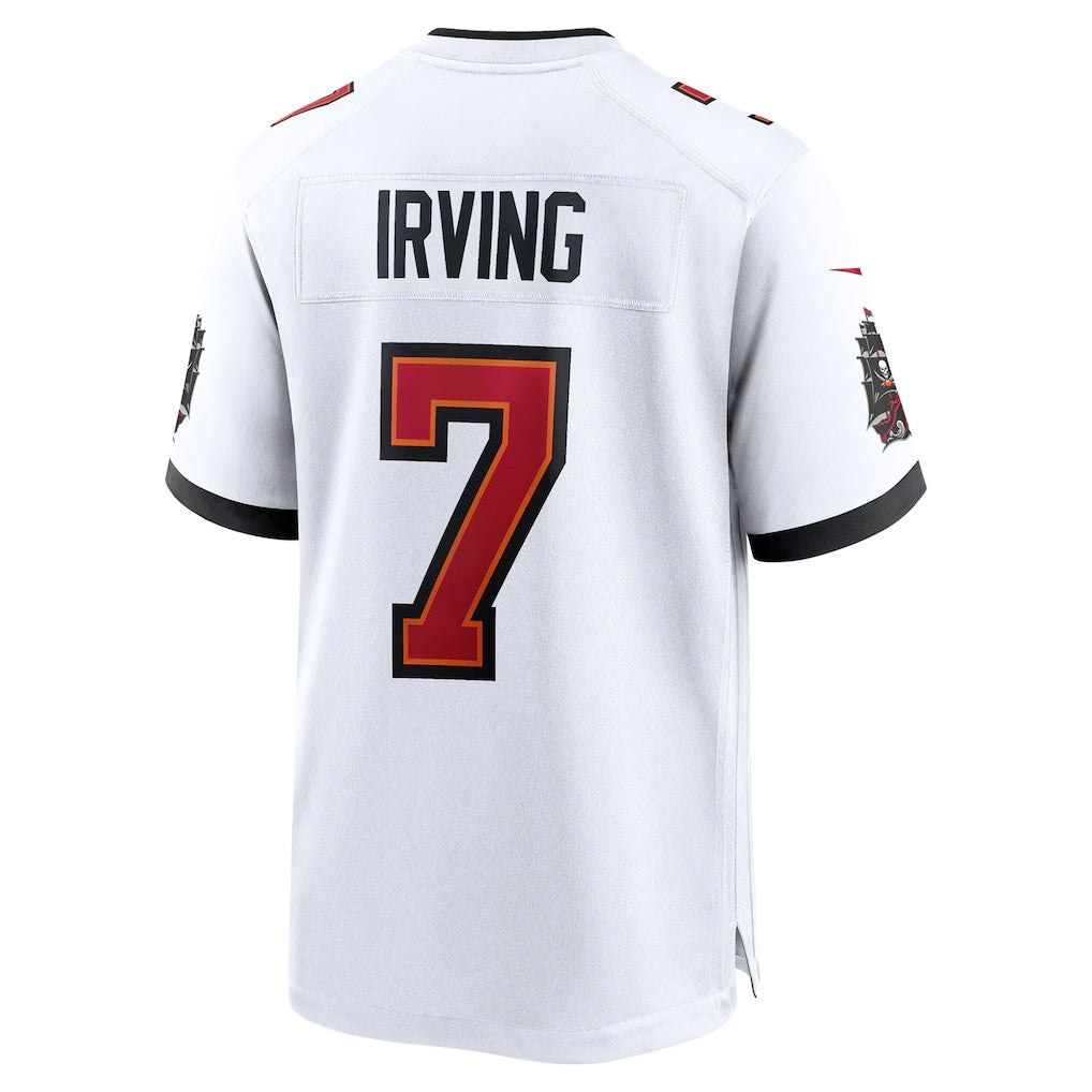 Leino TB.Buccaneers #7 Bucky Irving White  Game Jersey