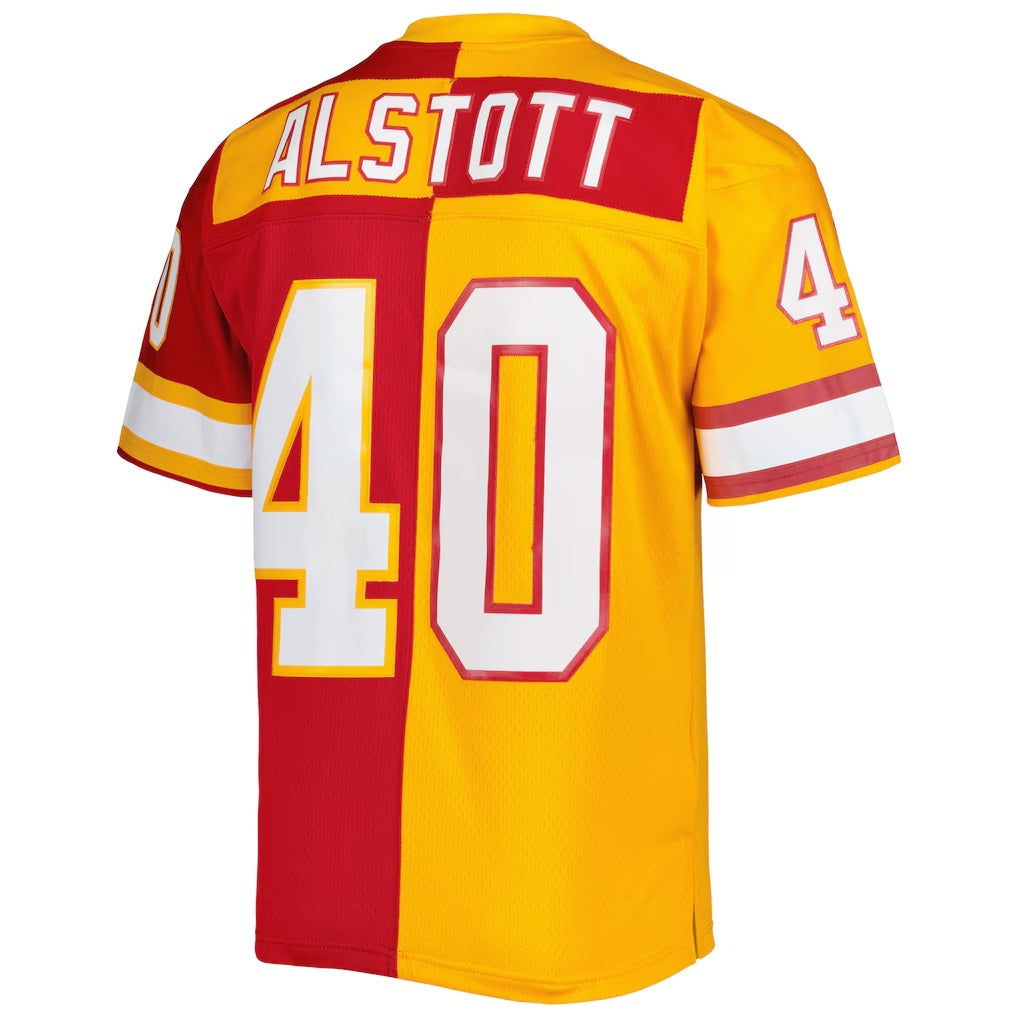 Leino TB.Buccaneers #40 Mike Alstott Mitchell & Ness Orange-Red  Split Legacy Replica Jersey