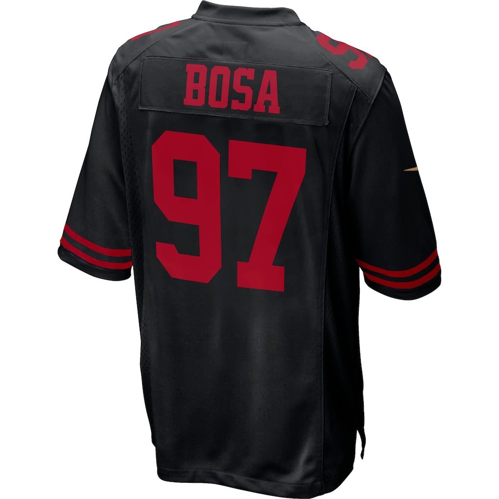 Leino SF.49ers #97 Nick Bosa Black  Fashion Game Jersey