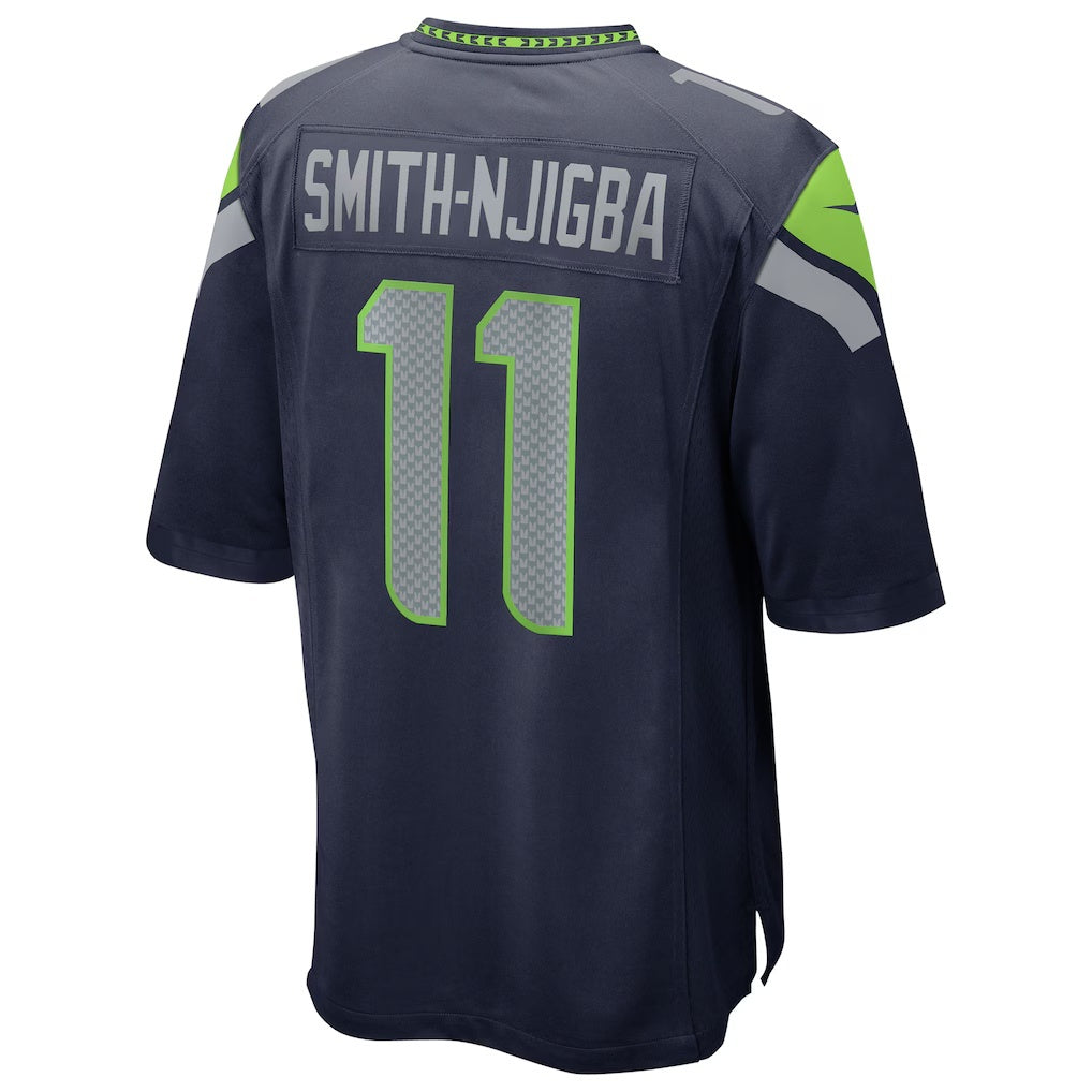 Leino S.Seahawks #11 Jaxon Smith-Njigba College Navy  Team 50th Season Game Jersey