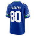 Leino S.Seahawks #80 Steve Largent Royal  Throwback Retired Player Game Jersey