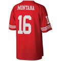 Leino SF.49ers #16 Joe Montana Mitchell & Ness Scarlet  Big & Tall Retired Player Replica Jersey
