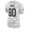 Leino SF.49ers #80 Jerry Rice Arctic Camo  2024 Salute to Service Retired Player Limited Jersey