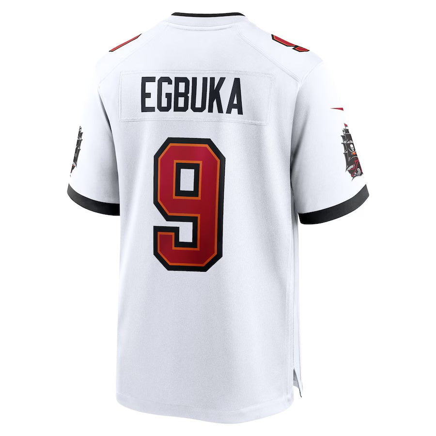 Leino TB.Buccaneers #9 Emeka Egbuka White  50th Season Patch Game Jersey