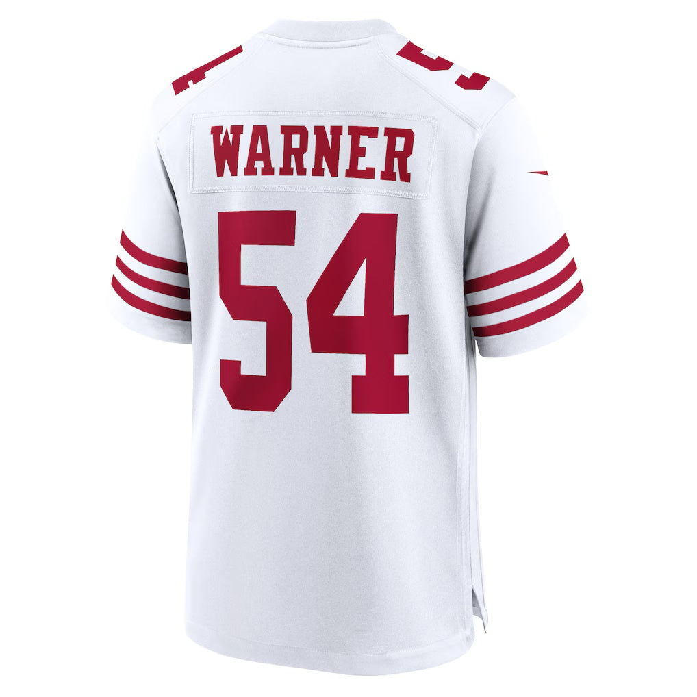 Leino SF.49ers #54 Fred Warner White  Player Game Jersey