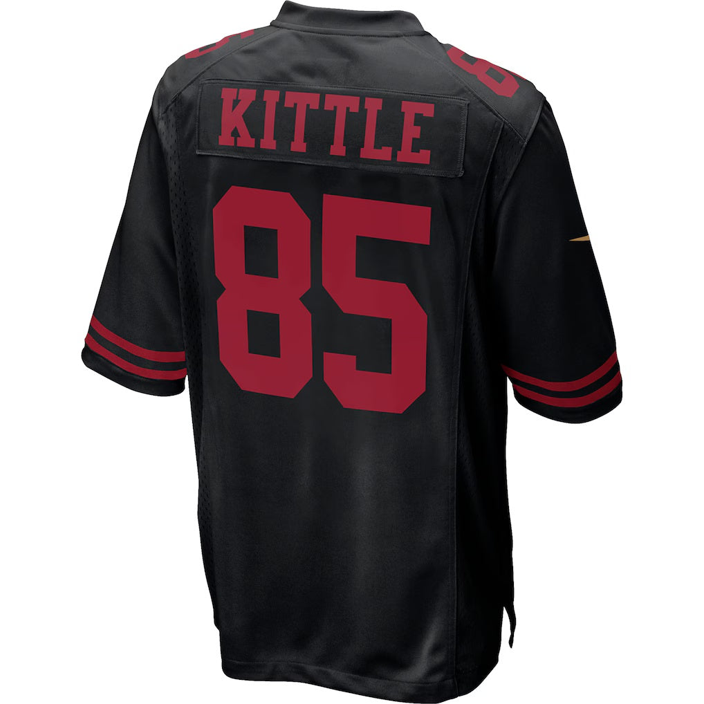 Leino SF.49ers #85 George Kittle Fashion Game Jersey - Black