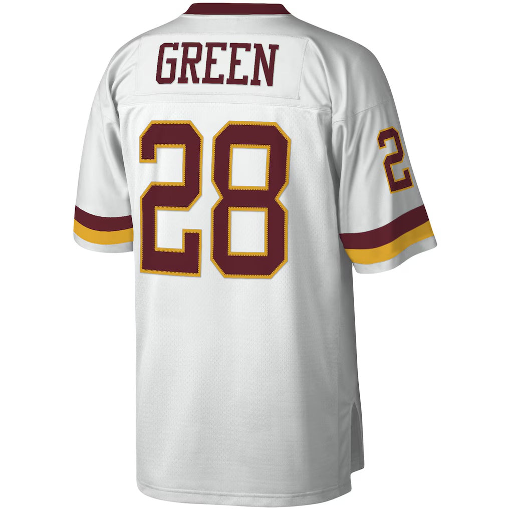 Leino W.Football Team #28 Darrell Green Mitchell & Ness White Puhics Legacy Replica Jersey
