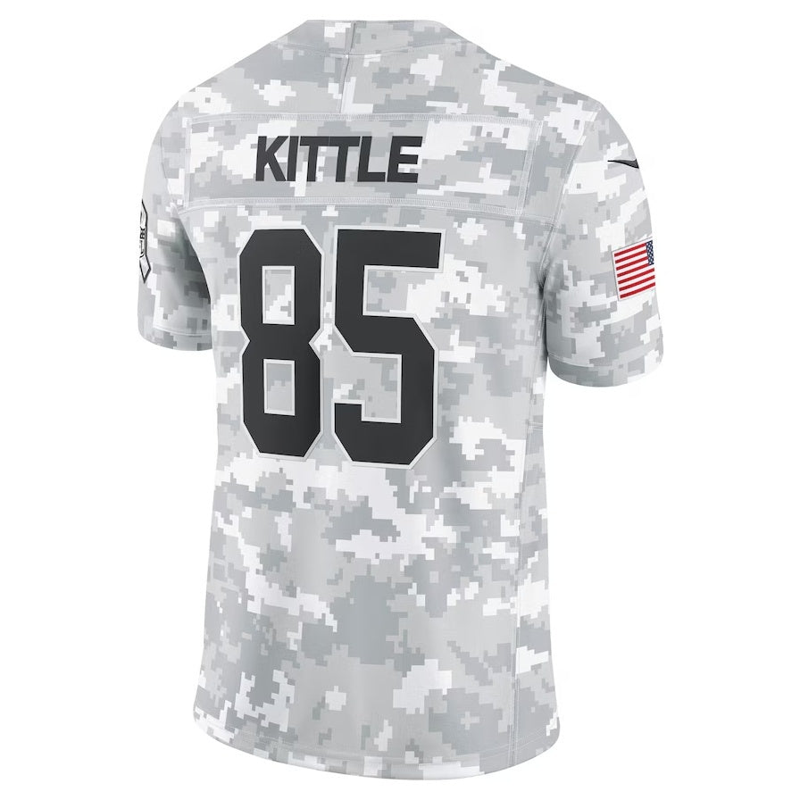 Leino SF.49ers #85 George Kittle Arctic Camo  2024 Salute to Service Limited Jersey