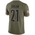 Leino W.Commanders #21 Sean Taylor Olive Puhics Salute To Service Retired Player Limited Jersey