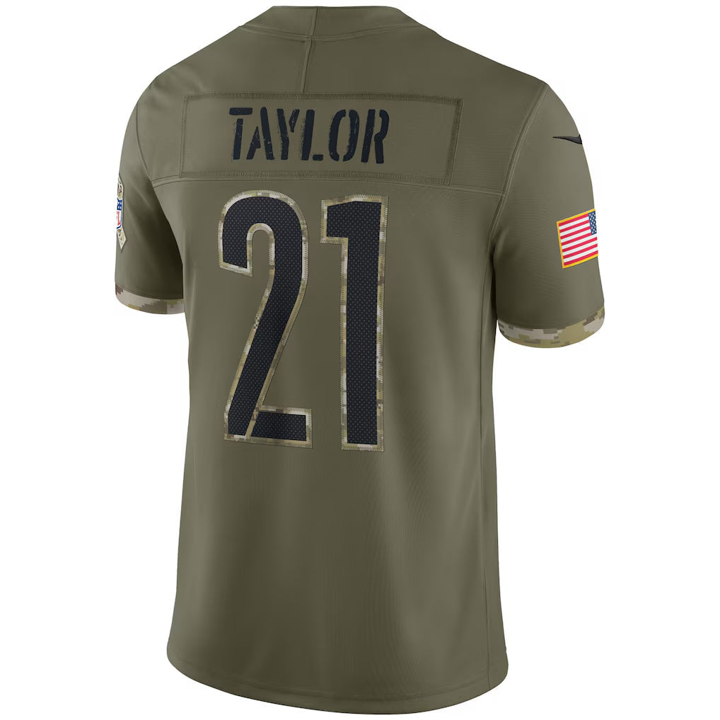 Leino W.Commanders #21 Sean Taylor Olive Puhics Salute To Service Retired Player Limited Jersey