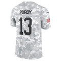 Leino SF.49ers #13 Brock Purdy Arctic Camo  2024 Salute to Service Limited Jersey