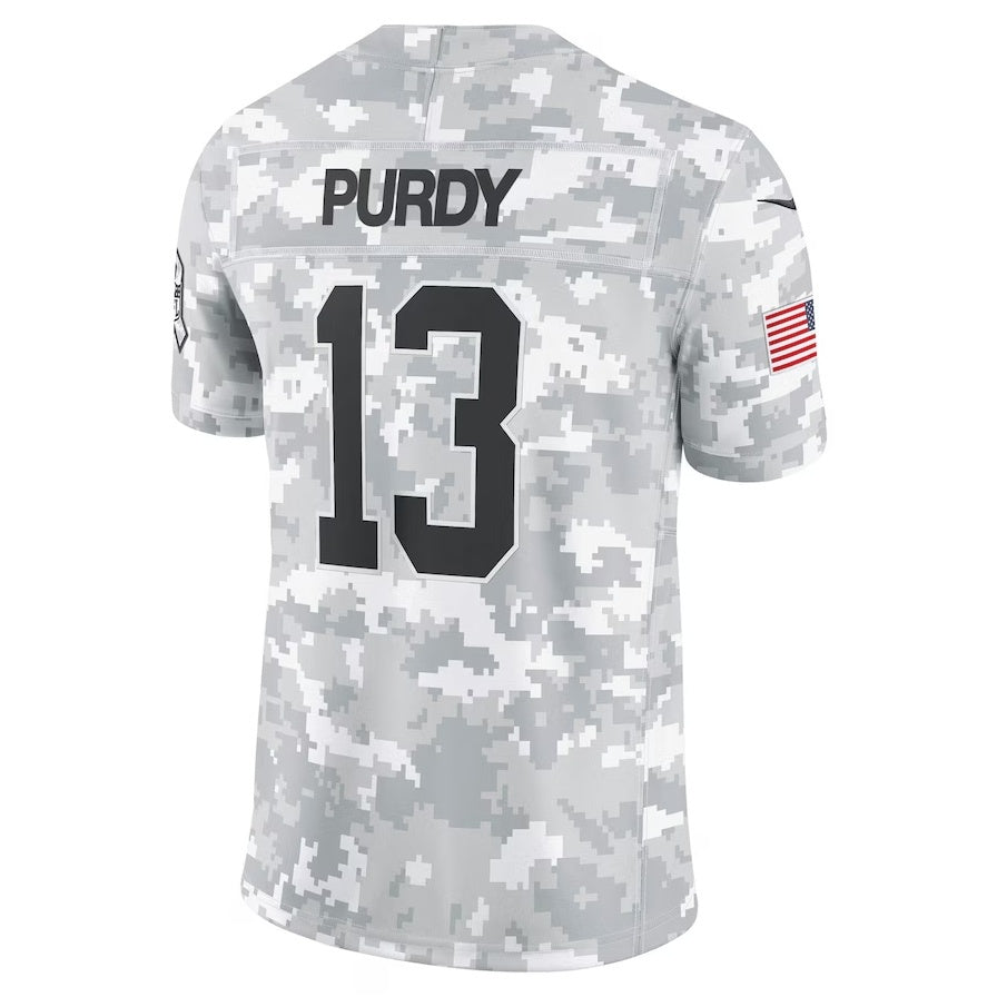 Leino SF.49ers #13 Brock Purdy Arctic Camo  2024 Salute to Service Limited Jersey