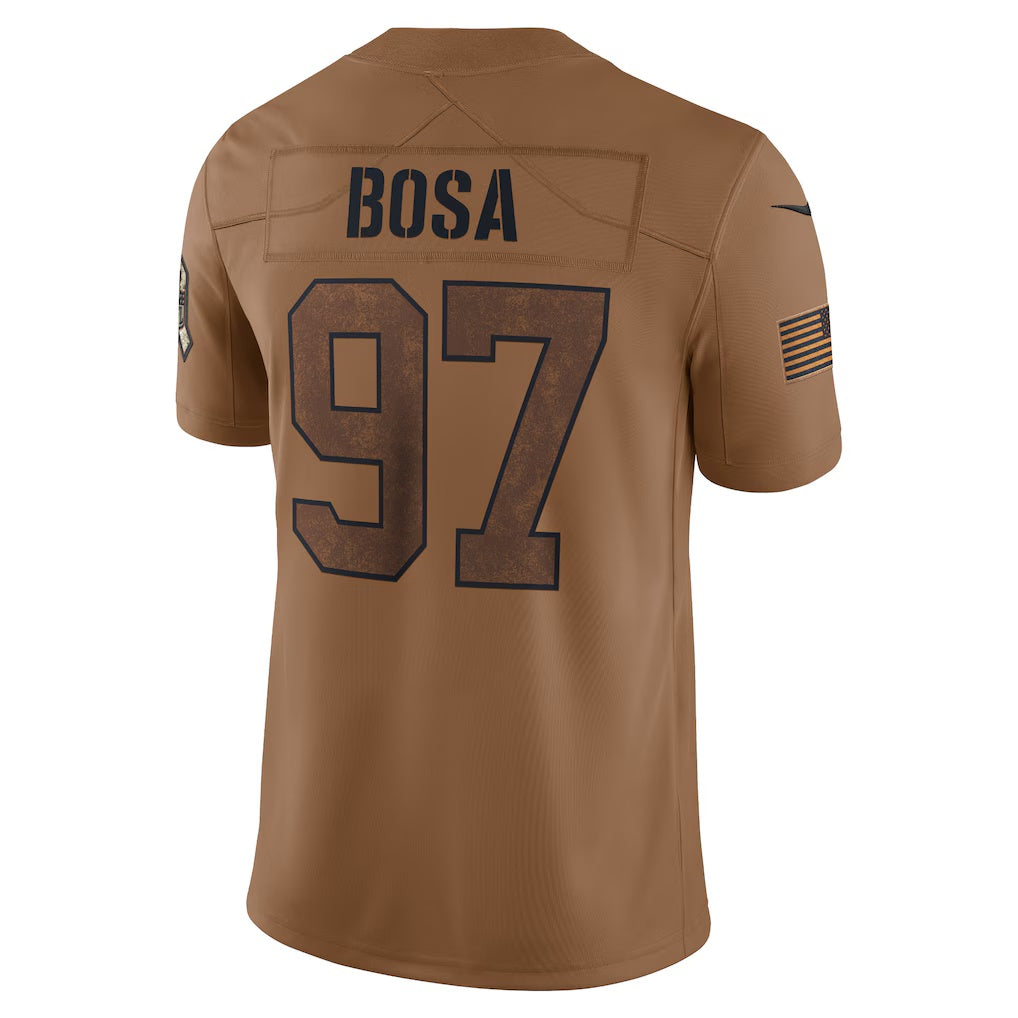 Leino SF.49ers #97 Nick Bosa Salute To Service Limited Jersey - Brown