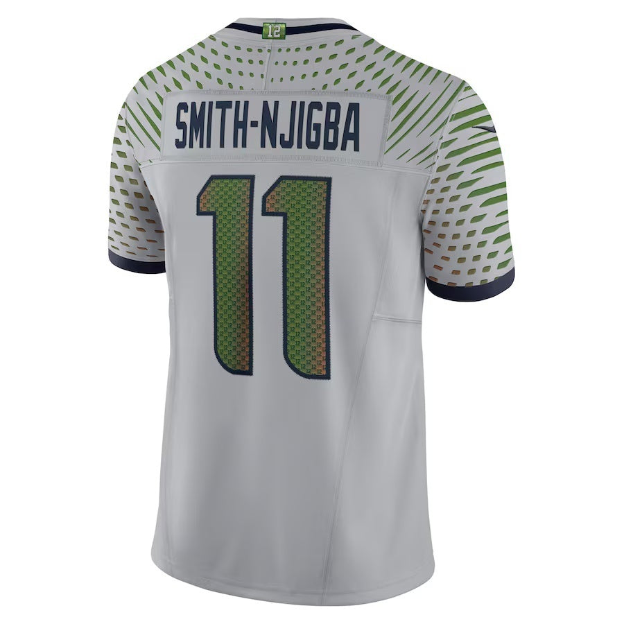 Leino S.Seahawks #11 Jaxon Smith-Njigba 2025 Rivalries Collection Limited Jersey - Wolf Gray