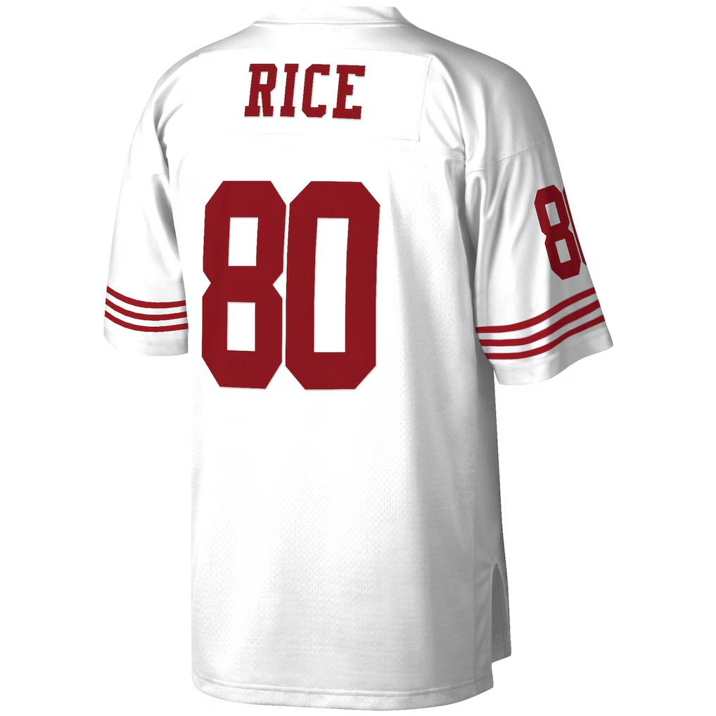 Leino SF.49ers #80 Jerry Rice Mitchell & Ness White  Legacy Replica Jersey