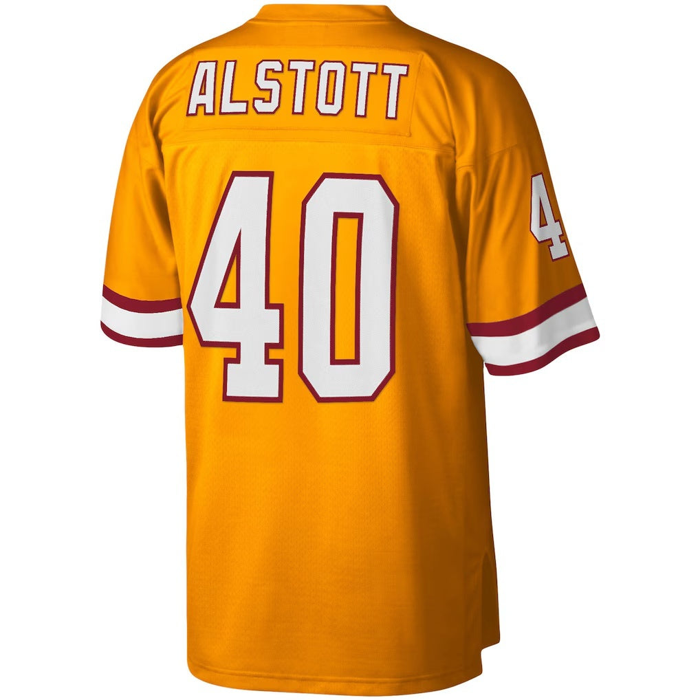 Leino TB.Buccaneers #40 Mike Alstott Mitchell & Ness Orange  Big & Tall Retired Player Replica Jersey