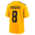 Leino P.Steelers #8 Aaron Rodgers Gold  Alternate 1933 Throwback Game Jersey