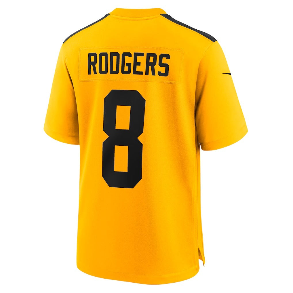 Leino P.Steelers #8 Aaron Rodgers Gold  Alternate 1933 Throwback Game Jersey