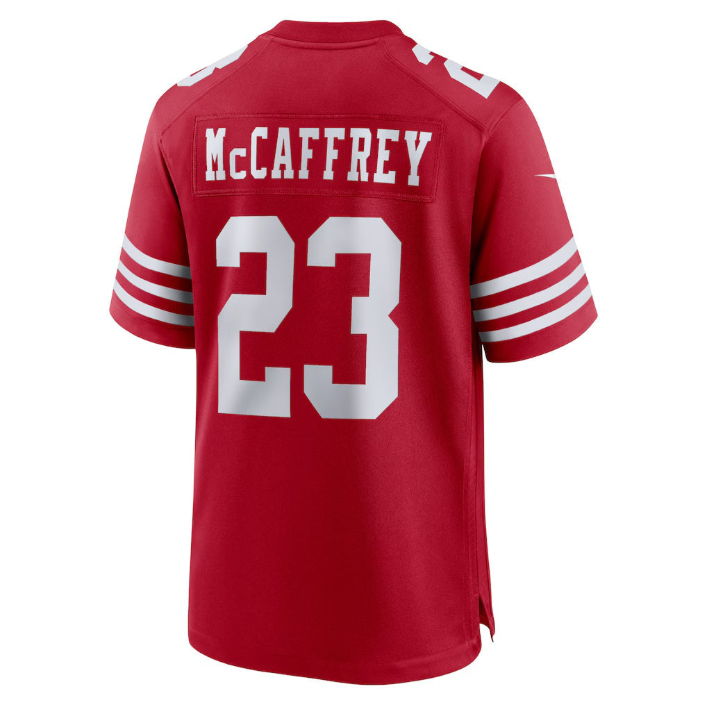 Leino SF.49ers #23 Christian McCaffrey Scarlet  Game Player Jersey