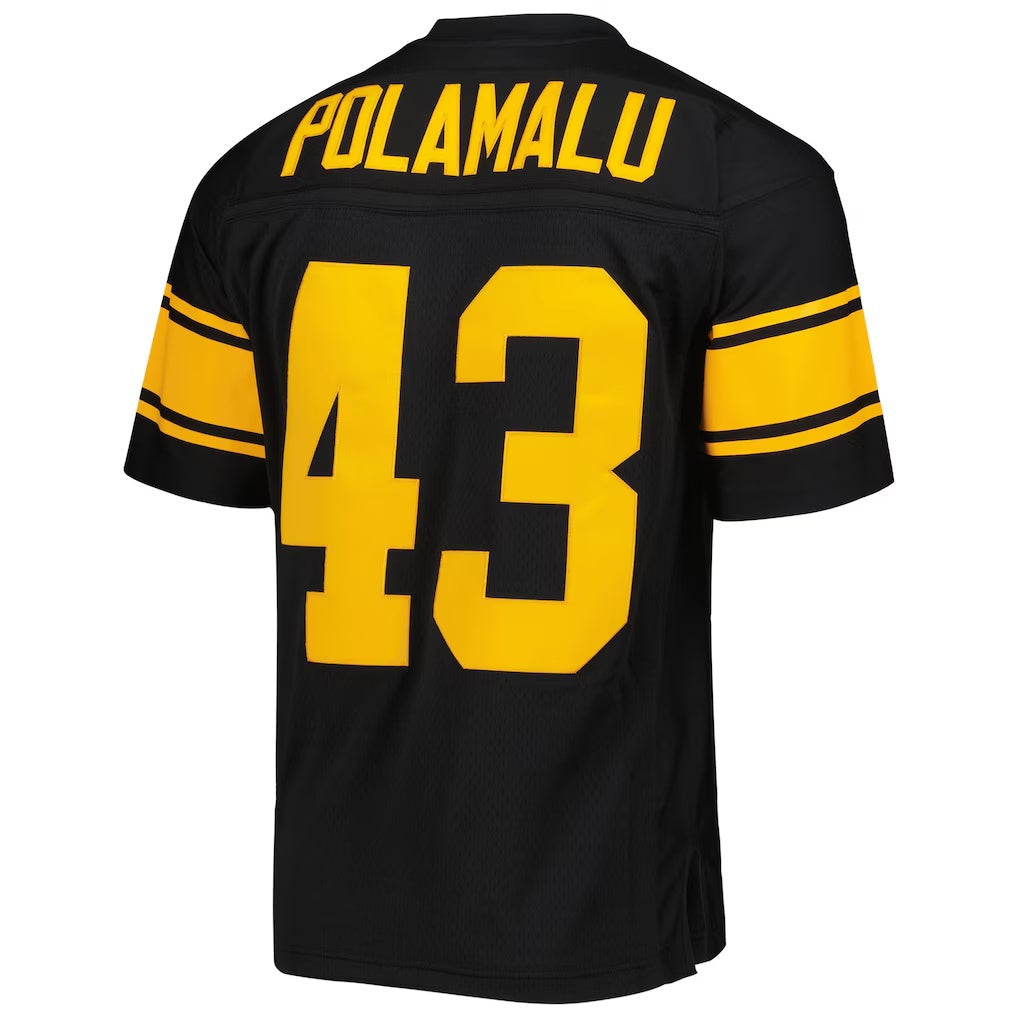 Leino P.Steelers #43 Troy Polamalu Mitchell & Ness Black  Legacy Replica Jersey