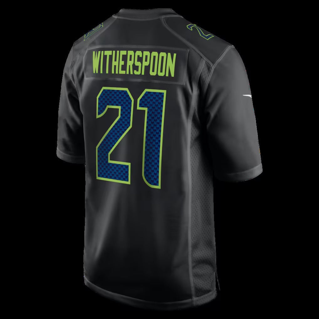 Leino S.Seahawks #21 Devon Witherspoon Black  Fashion Game Jersey