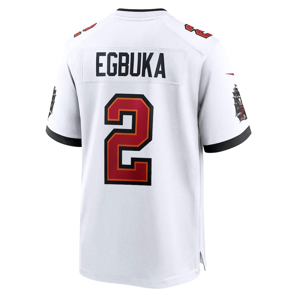 Leino TB.Buccaneers #2 Emeka Egbuka White  Game Jersey