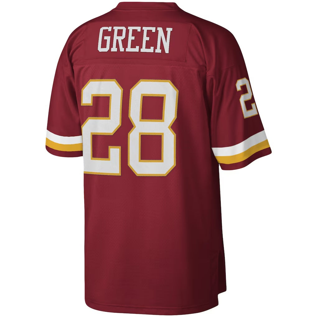 Leino W.Football Team #28 Darrell Green Mitchell & Ness Burgundy Puhics Legacy Replica Jersey