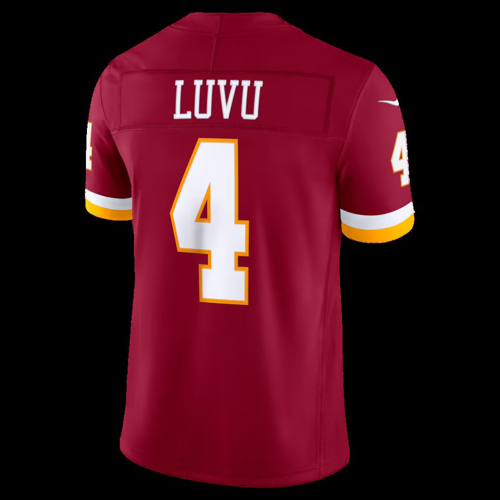 Leino W.Commanders #4 Frankie Luvu Burgundy Puhics Vapor F.U.S.E. Sewn Down Limited Jersey