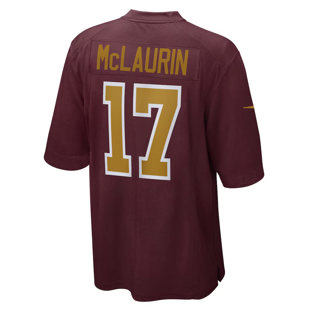 Leino W.Football Team #17 Terry McLaurin Burgundy Puhics Alternate Game Jersey