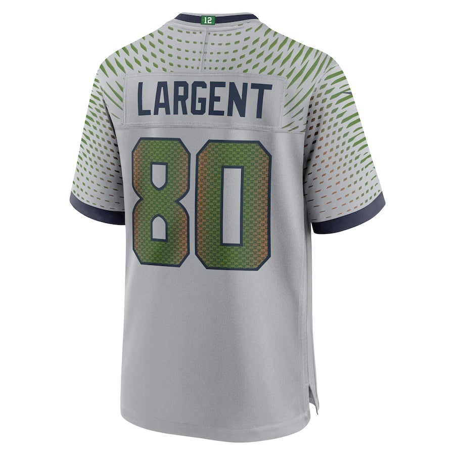 Leino S.Seahawks #80 Steve Largent 2025 Rivalries Collection Retired Player Game Jersey - Wolf Gray