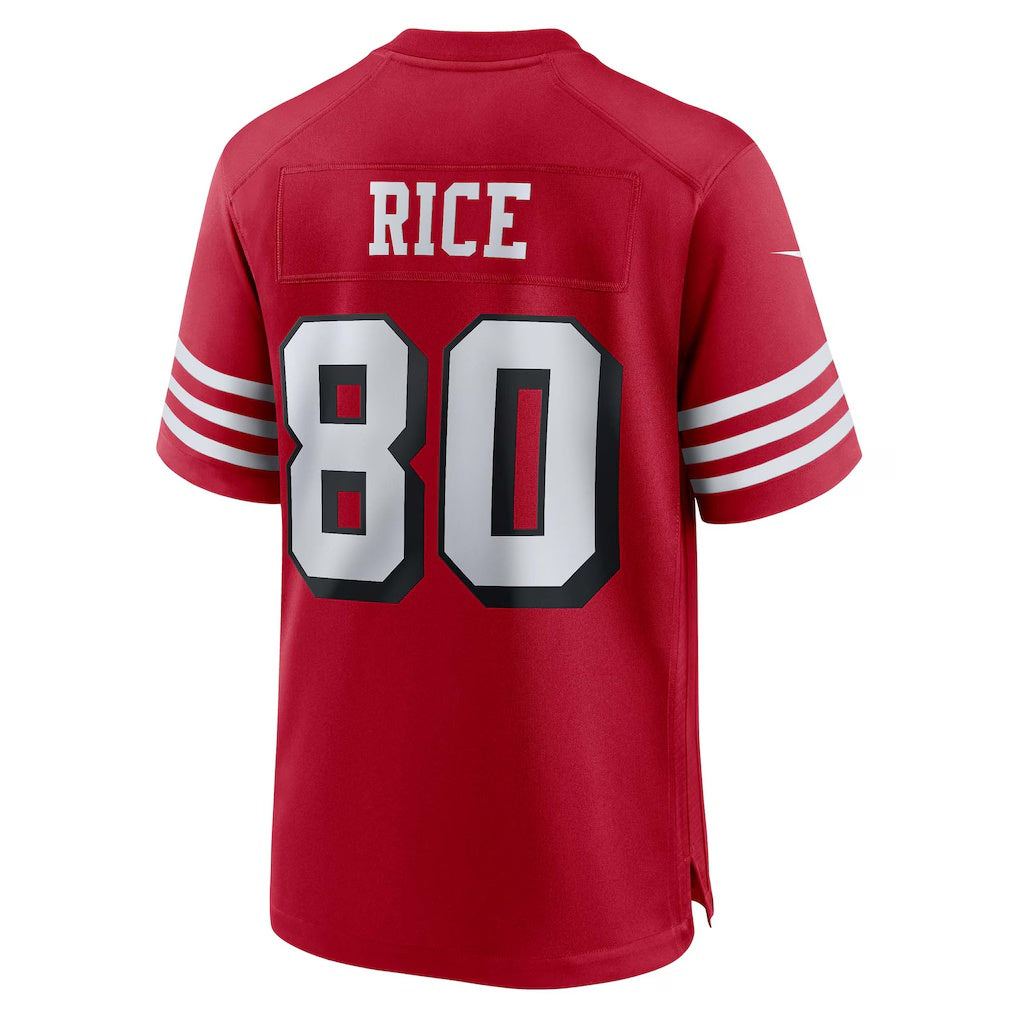 Leino SF.49ers #80 Jerry Rice Scarlet  Retired Player Alternate Game Jersey