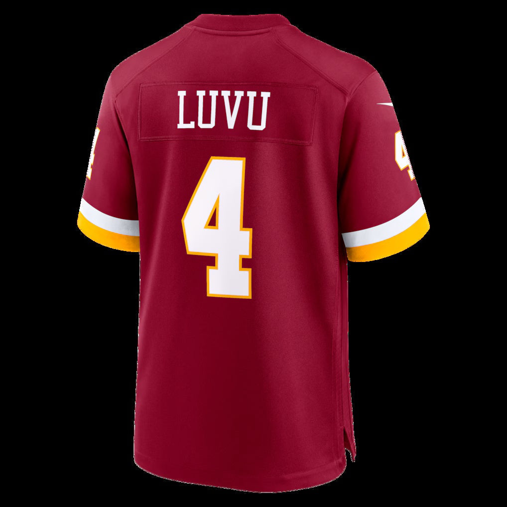 Leino W.Commanders #4 Frankie Luvu Burgundy Puhics Game Jersey