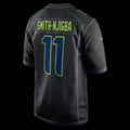 Leino S.Seahawks #11 Jaxon Smith-Njigba Black  Fashion Game Jersey