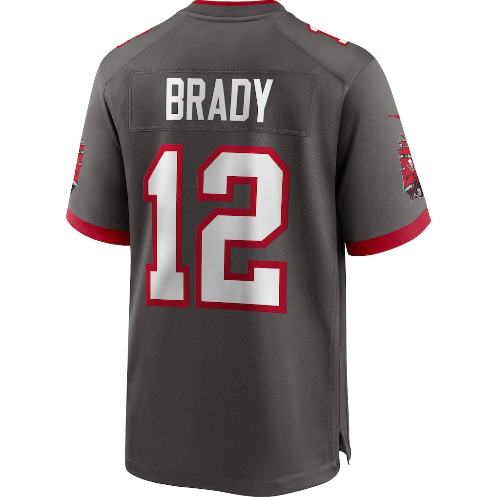 Leino TB.Buccaneers #12 Tom Brady Alternate - Game Jersey - Pewter