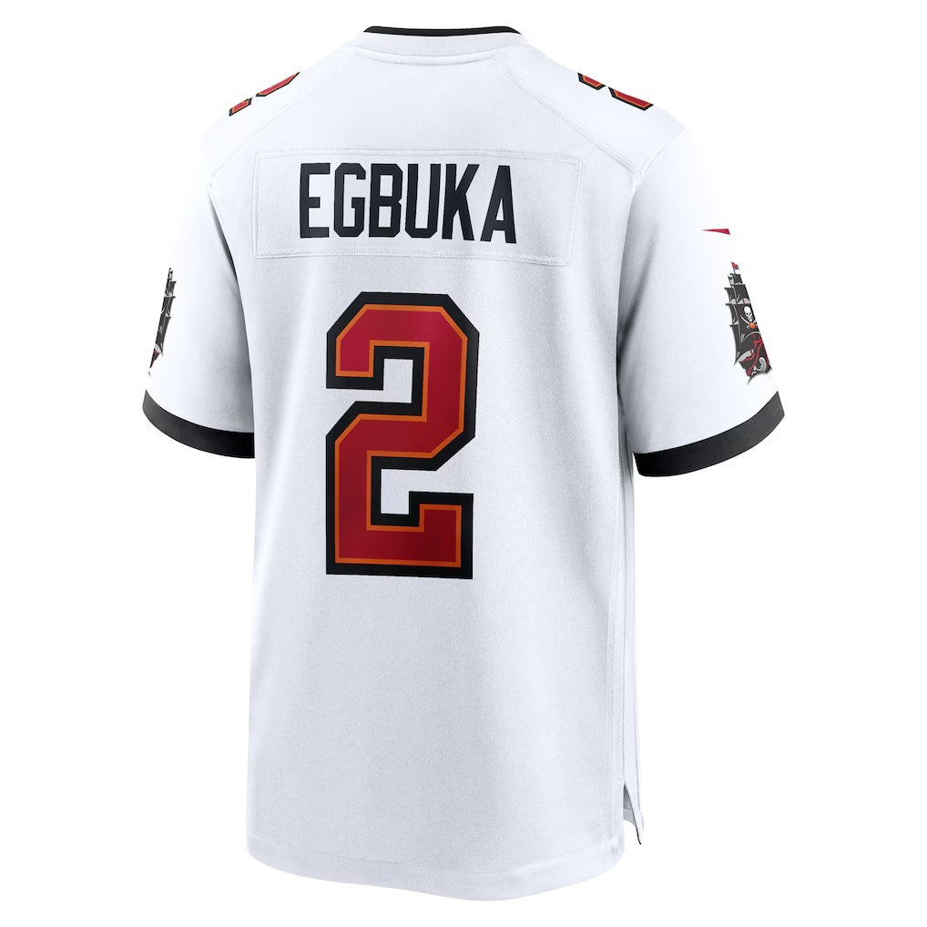 Leino TB.Buccaneers #2 Emeka Egbuka White  50th Season Game Jersey