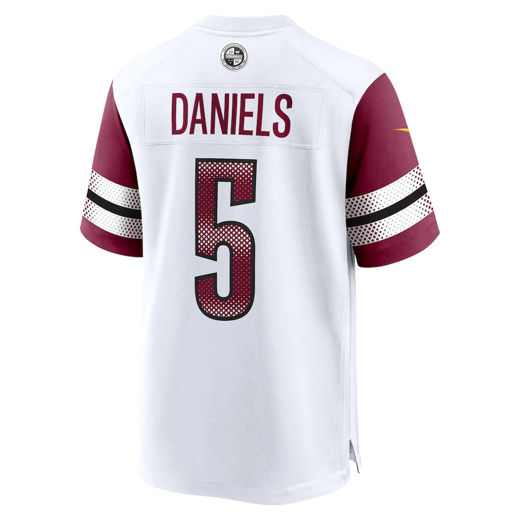 Leino W.Commanders #5 Jayden Daniels White Puhics Player Game Jersey
