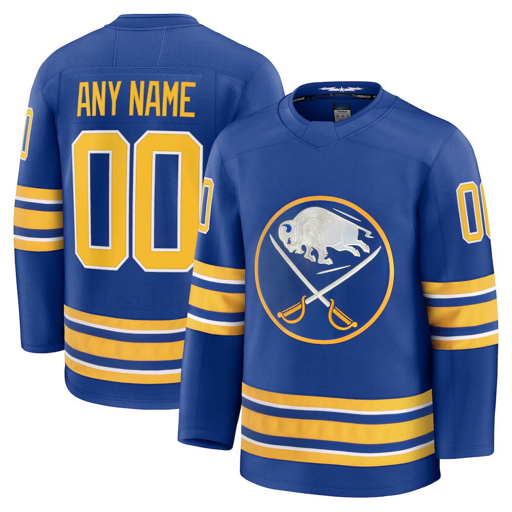 Leino Custom B.Sabres Royal Home Premium Stitched Jerseys